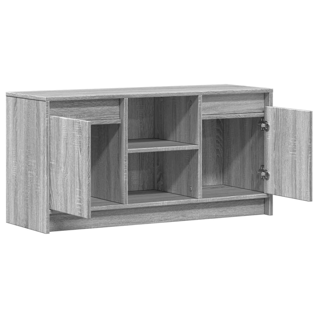 vidaXL TV-Schrank mit LED-Beleuchtung Grau Sonoma 100x34x50 cm