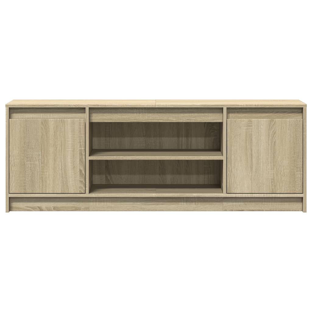 TV-Schrank mit LED-Beleuchtung Sonoma-Eiche 139,5x34x50 cm Stilecasa