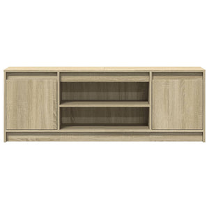 TV-Schrank mit LED-Beleuchtung Sonoma-Eiche 139,5x34x50 cm Stilecasa