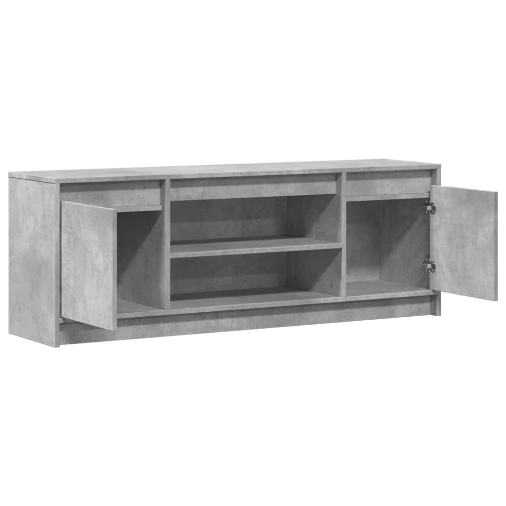 vidaXL TV-Schrank mit LED-Beleuchtung Betongrau 139,5x34x50 cm