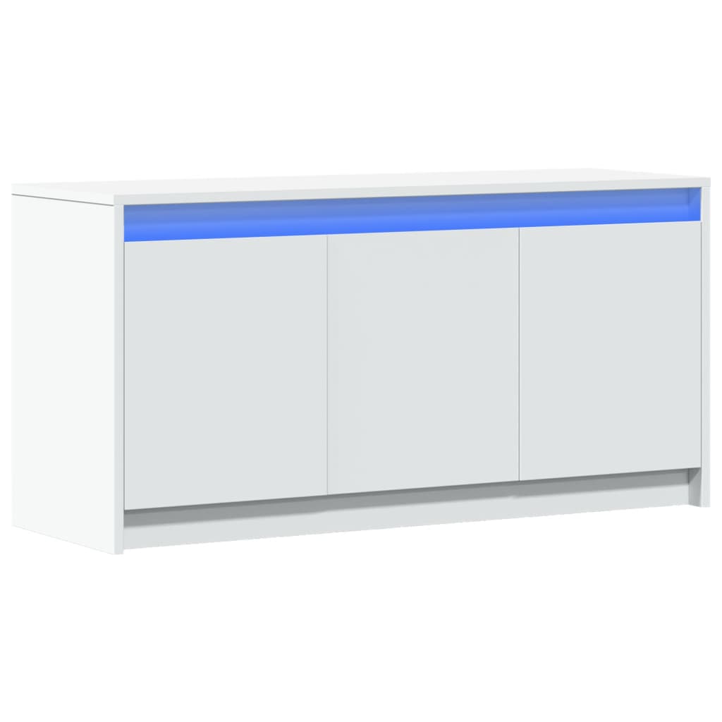 vidaXL TV-Schrank mit LED-Beleuchtung Weiß 100x34x50 cm Holzwerkstoff