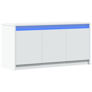 vidaXL TV-Schrank mit LED-Beleuchtung Weiß 100x34x50 cm Holzwerkstoff