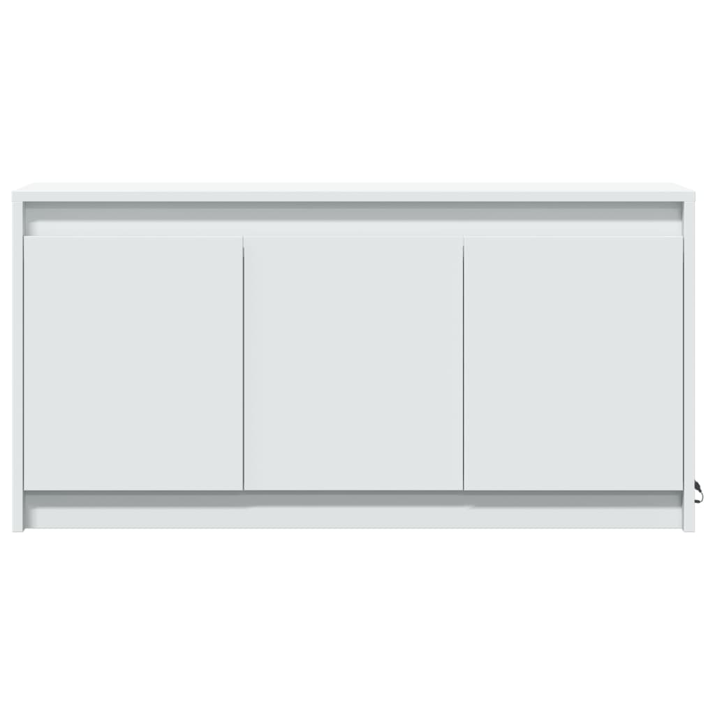 vidaXL TV-Schrank mit LED-Beleuchtung Weiß 100x34x50 cm Holzwerkstoff