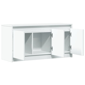 vidaXL TV-Schrank mit LED-Beleuchtung Weiß 100x34x50 cm Holzwerkstoff