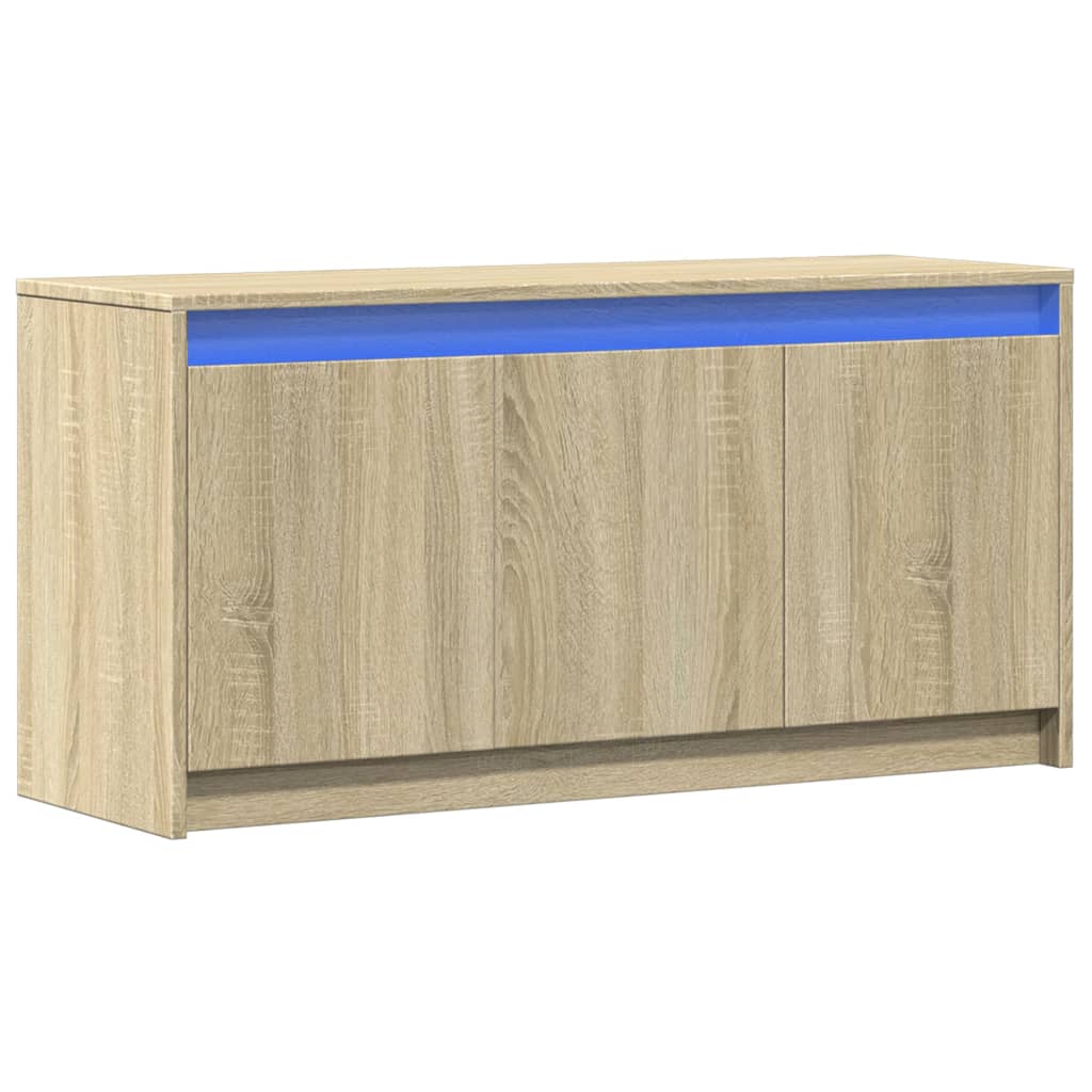 vidaXL TV-Schrank mit LED-Beleuchtung Sonoma-Eiche 100x34x50 cm