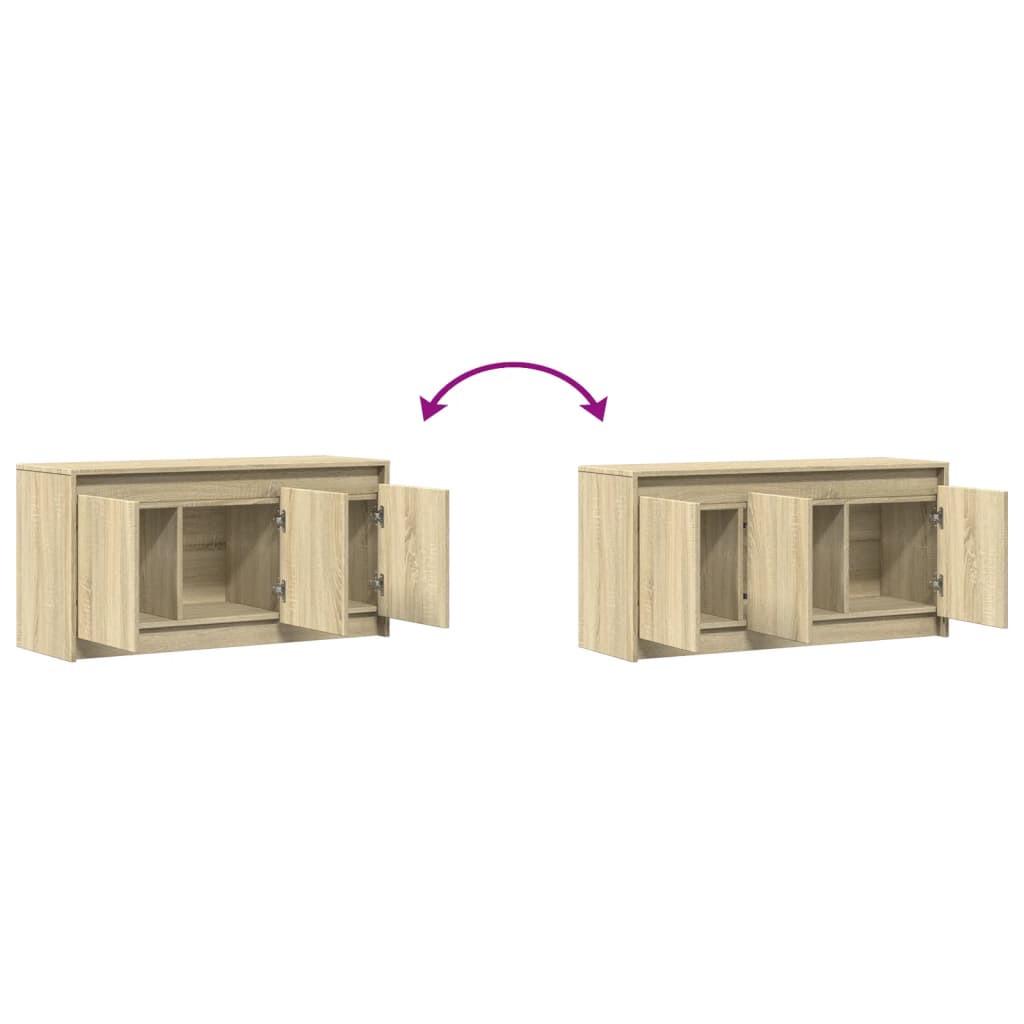 vidaXL TV-Schrank mit LED-Beleuchtung Sonoma-Eiche 100x34x50 cm