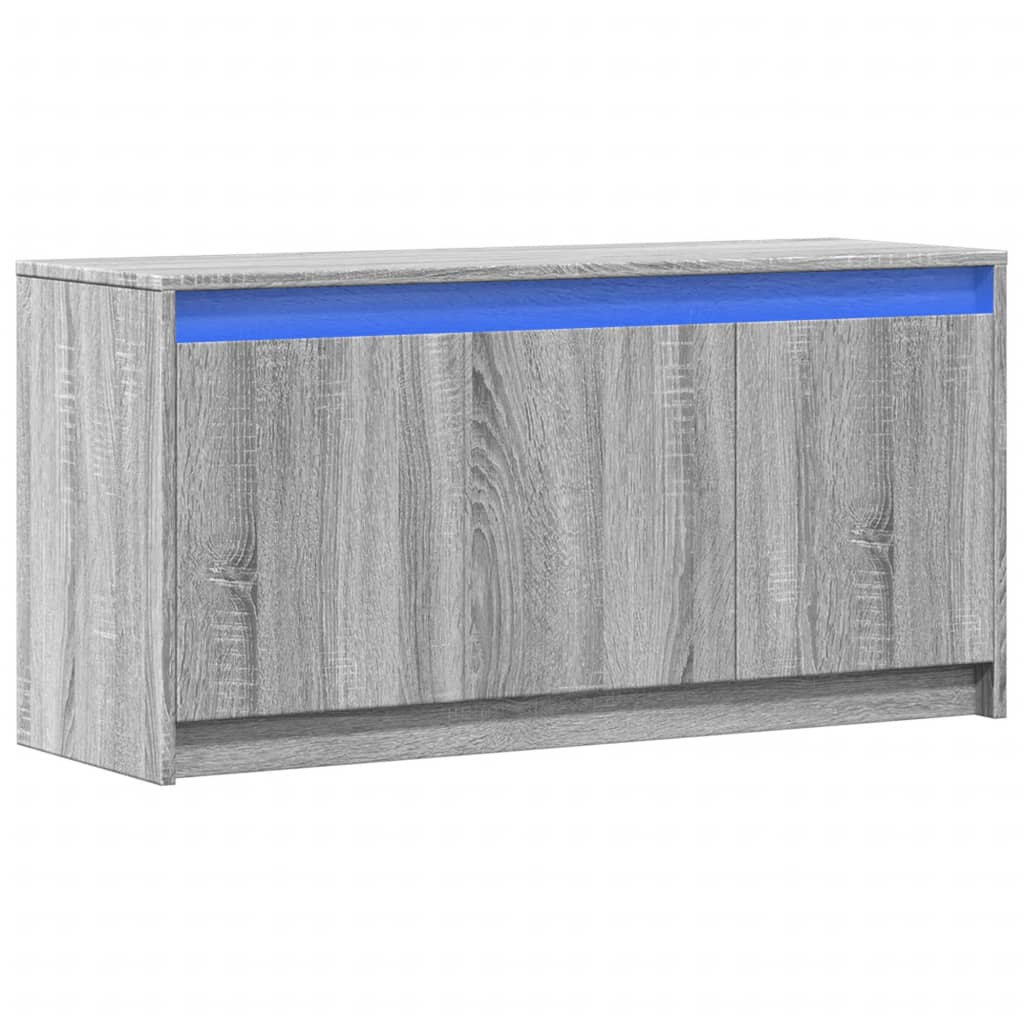 vidaXL TV-Schrank mit LED-Beleuchtung Grau Sonoma 100x34x50 cm