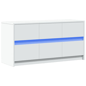 vidaXL TV-Schrank mit LED-Beleuchtung Weiß 100x34x50 cm Holzwerkstoff