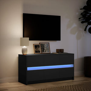 vidaXL TV-Schrank mit LED-Beleuchtung Schwarz 100x34x50 cm