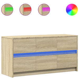 vidaXL TV-Schrank mit LED-Beleuchtung Sonoma-Eiche 100x34x50 cm