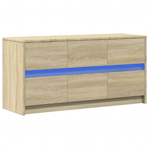 vidaXL TV-Schrank mit LED-Beleuchtung Sonoma-Eiche 100x34x50 cm