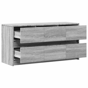 vidaXL TV-Schrank mit LED-Beleuchtung Grau Sonoma 100x34x50 cm