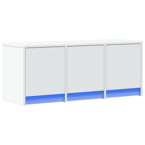 vidaXL TV-Schrank mit LED-Beleuchtung Weiß 97x34x40 cm Holzwerkstoff