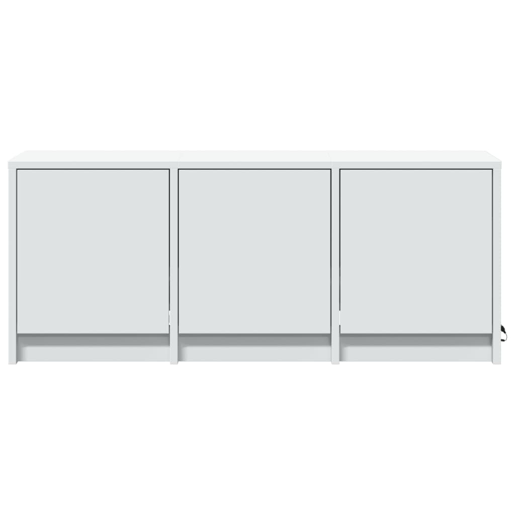 vidaXL TV-Schrank mit LED-Beleuchtung Weiß 97x34x40 cm Holzwerkstoff