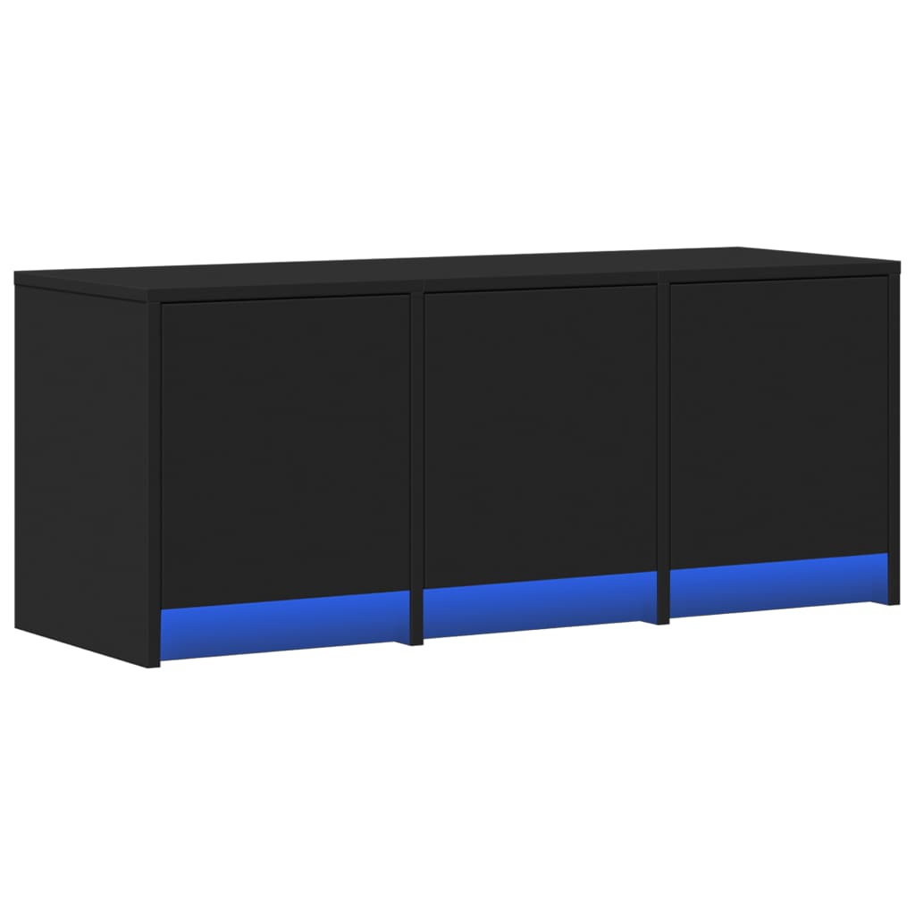 vidaXL TV-Schrank LED Schwarz 97x34x40 cm Holzwerkstoff