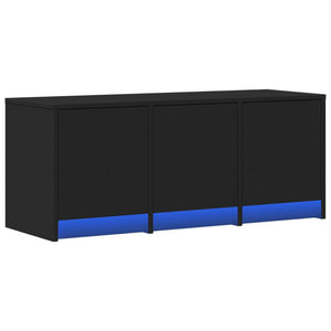 vidaXL TV-Schrank LED Schwarz 97x34x40 cm Holzwerkstoff