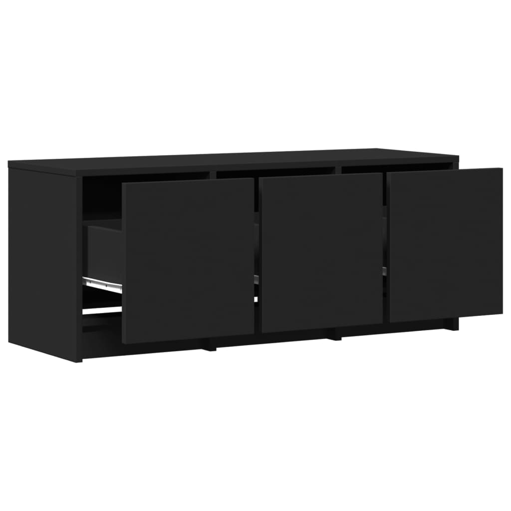 vidaXL TV-Schrank LED Schwarz 97x34x40 cm Holzwerkstoff