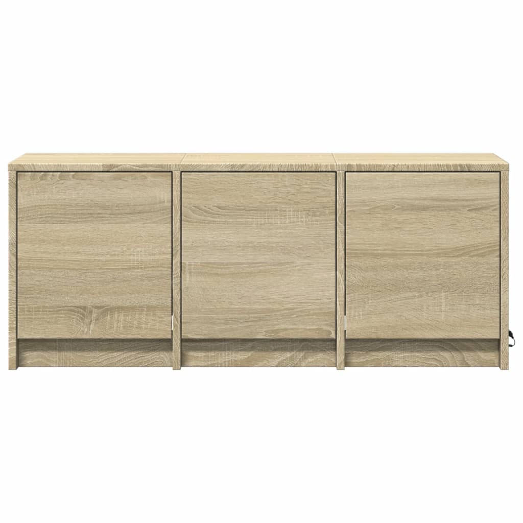 vidaXL TV-Schrank LED Sonoma-Eiche 97x34x40 cm Holzwerkstoff