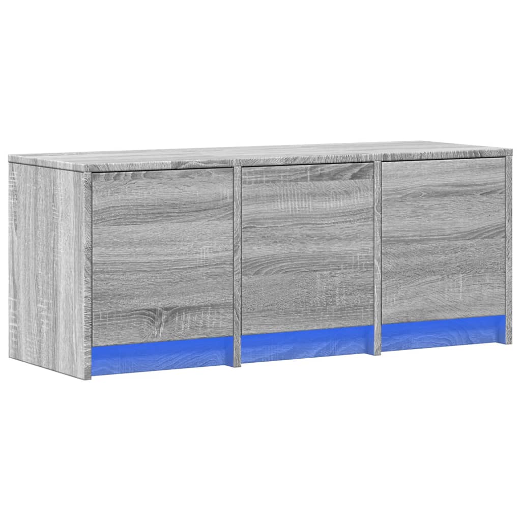 vidaXL TV-Schrank LED Grau Sonoma 97x34x40 cm Holzwerkstoff