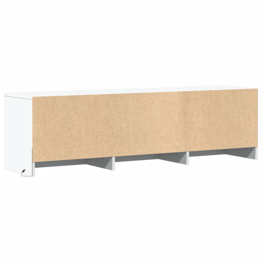 vidaXL TV-Schrank mit LED-Beleuchtung Weiß 140x34x40 cm Holzwerkstoff