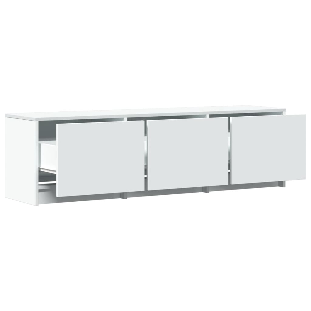 vidaXL TV-Schrank mit LED-Beleuchtung Weiß 140x34x40 cm Holzwerkstoff