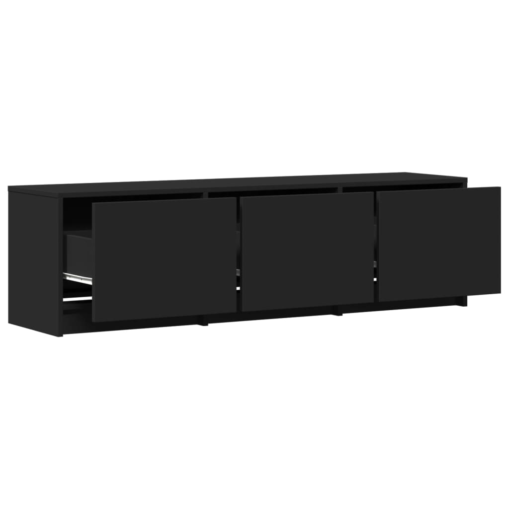 vidaXL TV-Schrank LED Schwarz 140x34x40 cm Holzwerkstoff