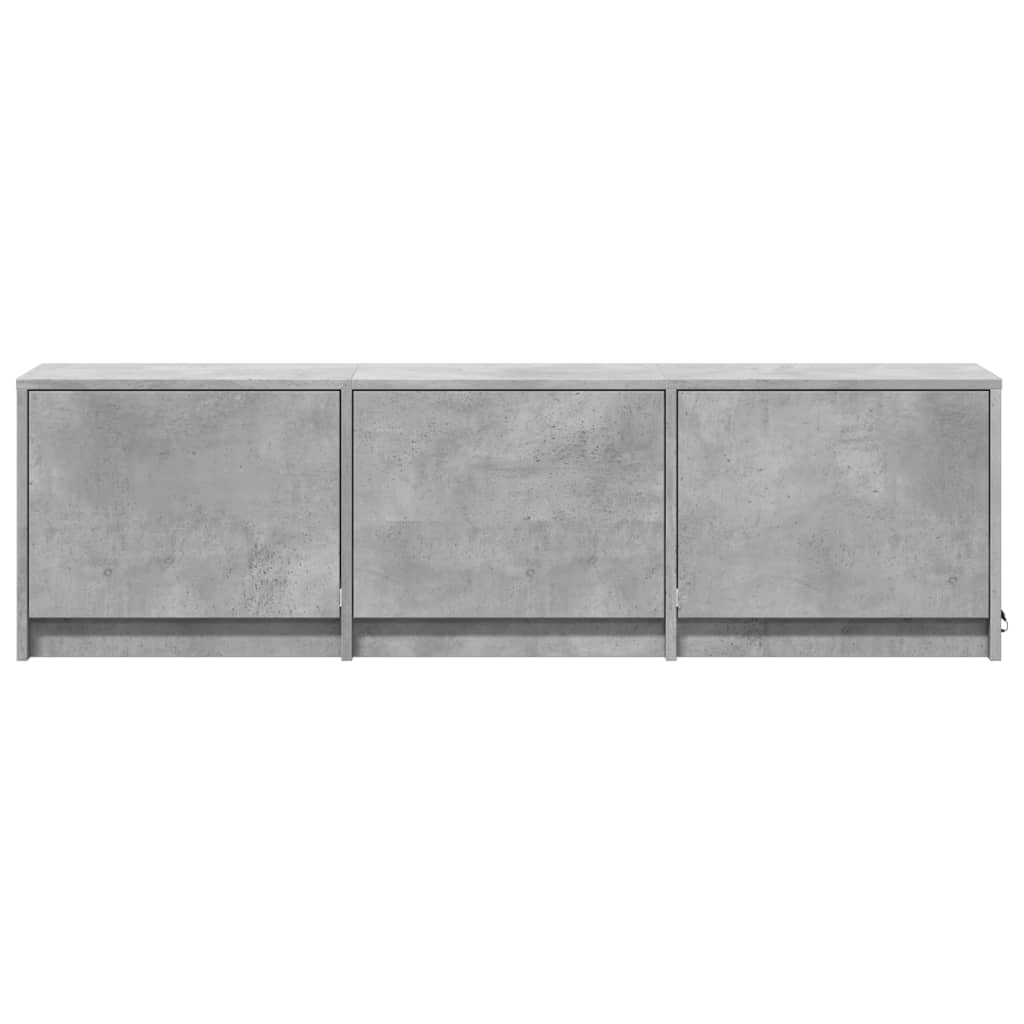 vidaXL TV-Schrank LED Betongrau 140x34x40 cm Holzwerkstoff