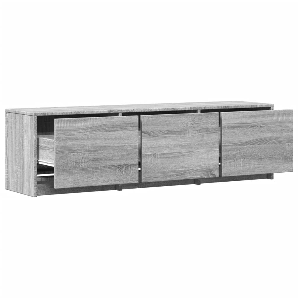 vidaXL TV-Schrank LED Grau Sonoma 140x34x40 cm Holzwerkstoff