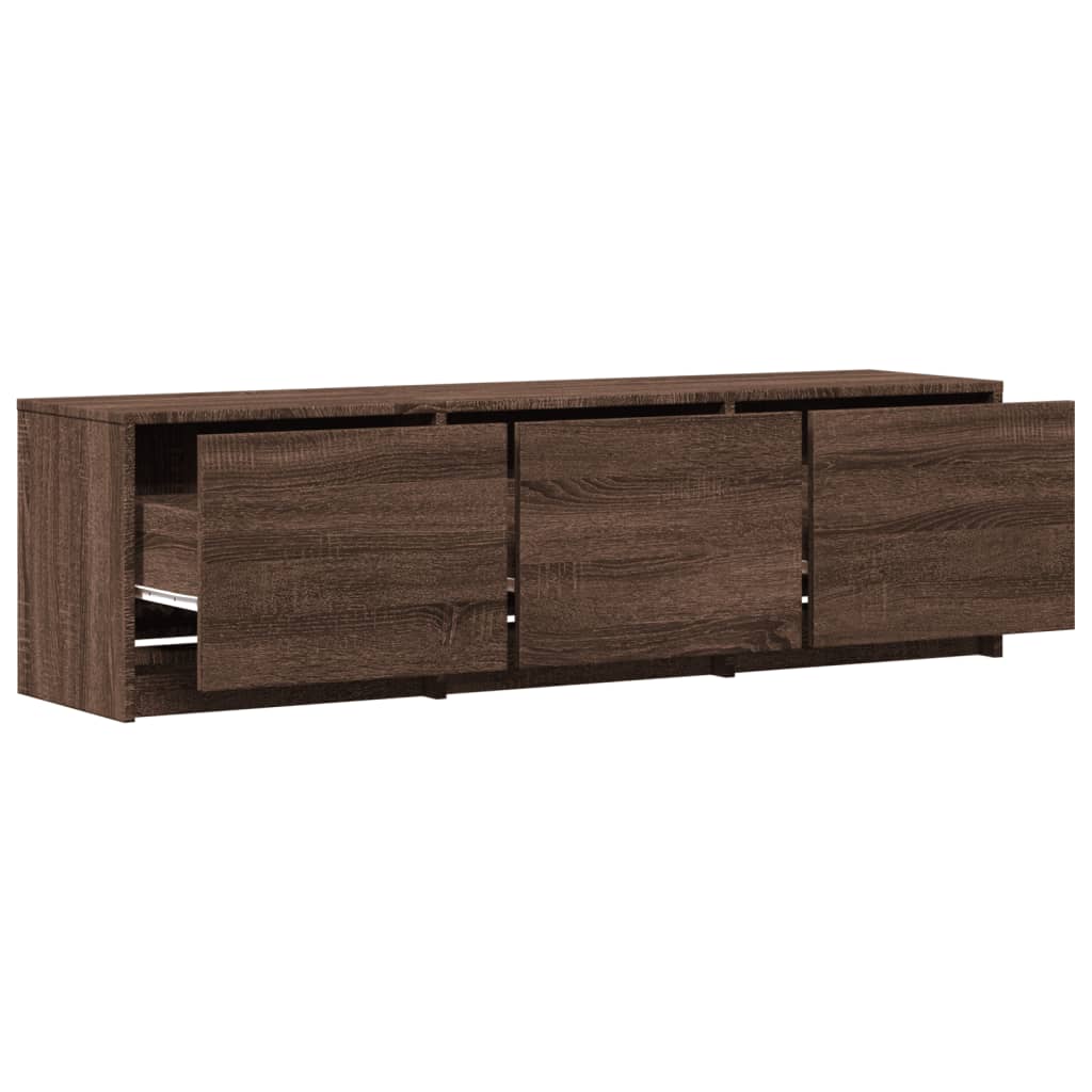 vidaXL TV-Schrank LED Braun Eichen-Optik 140x34x40 cm Holzwerkstoff