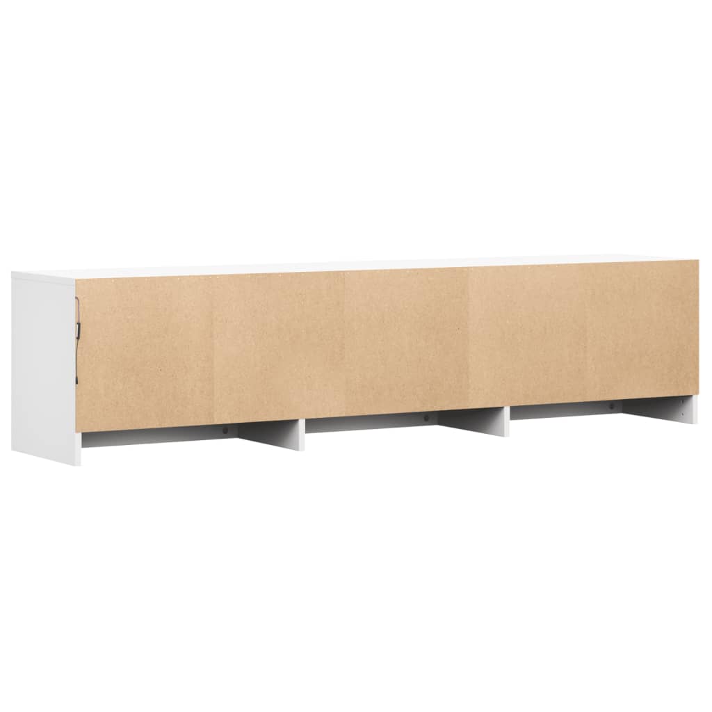 vidaXL TV-Schrank mit LED-Beleuchtung Weiß 165x34x40 cm Holzwerkstoff