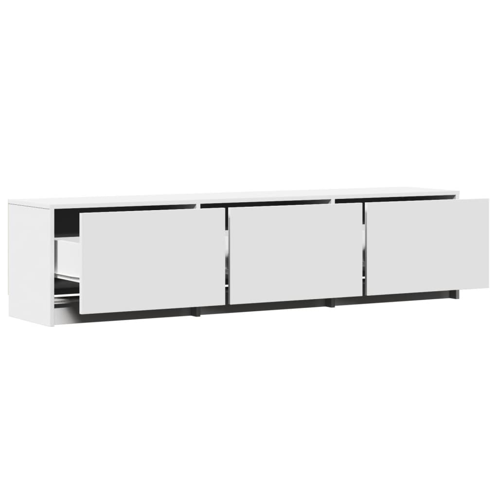 vidaXL TV-Schrank mit LED-Beleuchtung Weiß 165x34x40 cm Holzwerkstoff