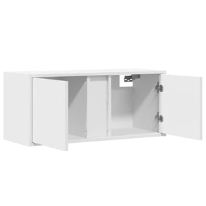 vidaXL TV-Wandschrank mit LED-Beleuchtung Weiß 80x31x35 cm