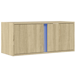 vidaXL TV-Wandschrank mit LED-Beleuchtung Sonoma-Eiche 80x31x35 cm