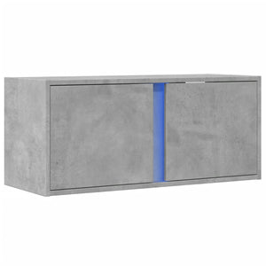 vidaXL TV-Wandschrank mit LED-Beleuchtung Betongrau 80x31x35 cm