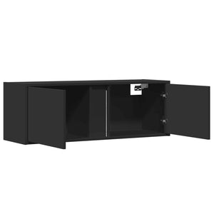 vidaXL TV-Wandschrank mit LED-Beleuchtung Schwarz 100x31x35 cm