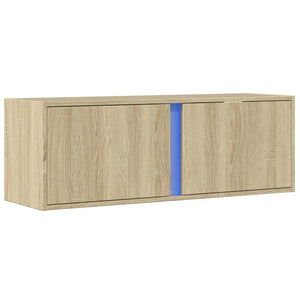 vidaXL TV-Wandschrank mit LED-Beleuchtung Sonoma-Eiche 100x31x35 cm