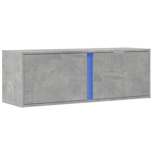 vidaXL TV-Wandschrank mit LED-Beleuchtung Betongrau 100x31x35 cm