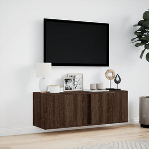 TV-Wandschrank mit LED-Beleuchtung Eichen-Optik 100x31x35 cm VIDAXL