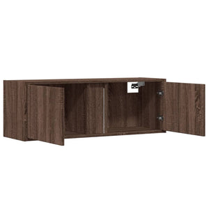 TV-Wandschrank mit LED-Beleuchtung Eichen-Optik 100x31x35 cm VIDAXL