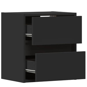 vidaXL TV-Wandschrank mit LED-Beleuchtung Schwarz 41x31x45 cm