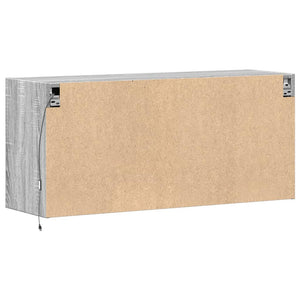 vidaXL TV-Wandschrank mit LED-Beleuchtung Grau Sonoma 100x31x45 cm