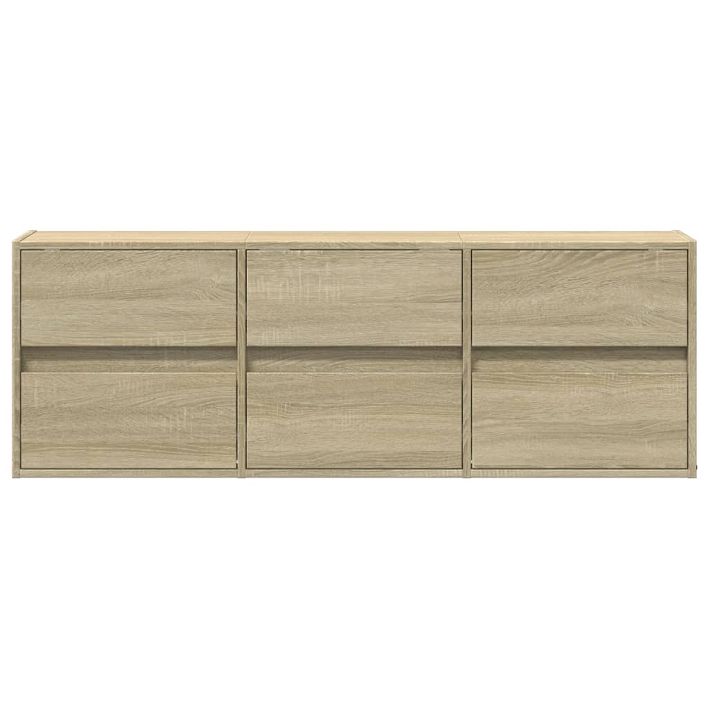 vidaXL TV-Wandschrank mit LED-Beleuchtung Sonoma-Eiche 130x31x45 cm