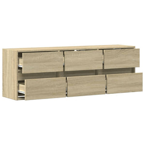 vidaXL TV-Wandschrank mit LED-Beleuchtung Sonoma-Eiche 130x31x45 cm