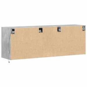 vidaXL TV-Wandschrank mit LED-Beleuchtung Betongrau 130x31x45 cm