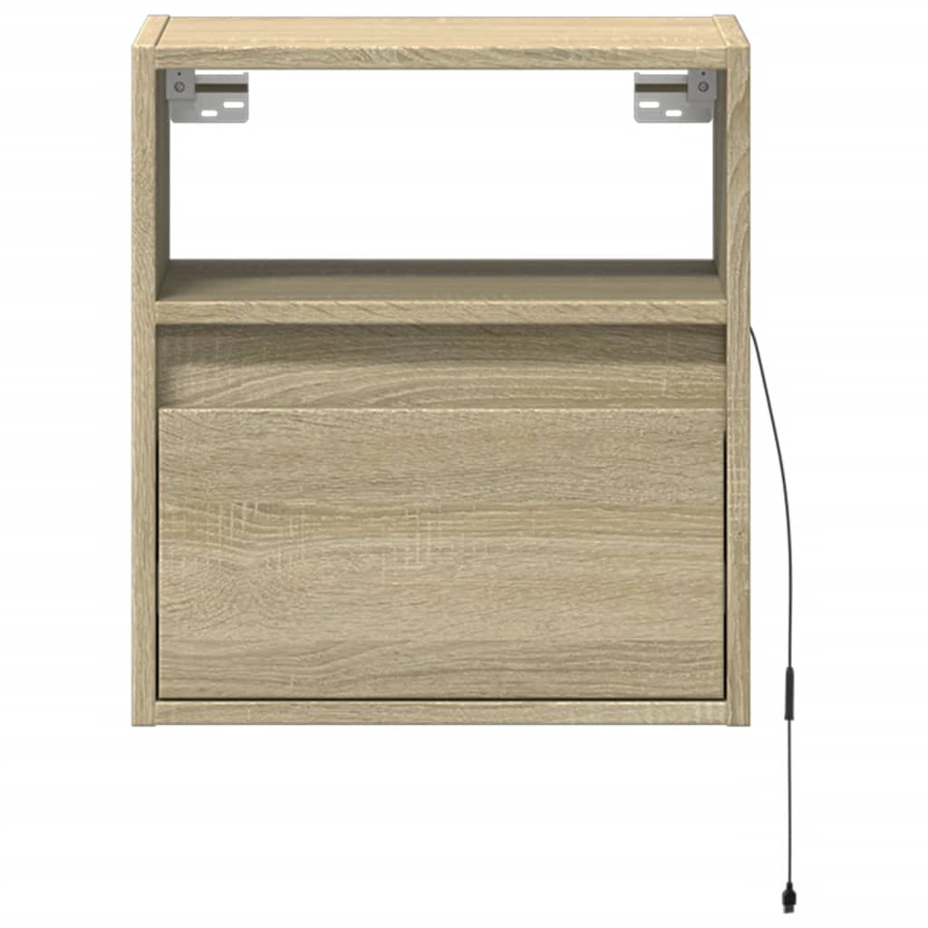 vidaXL TV-Wandschrank mit LED-Beleuchtung Sonoma 41x31x45 cm