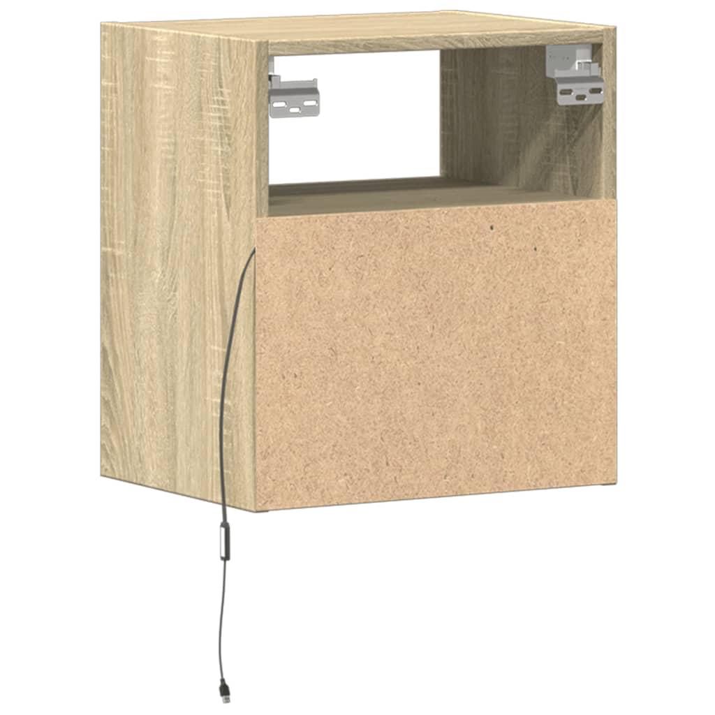 vidaXL TV-Wandschrank mit LED-Beleuchtung Sonoma 41x31x45 cm