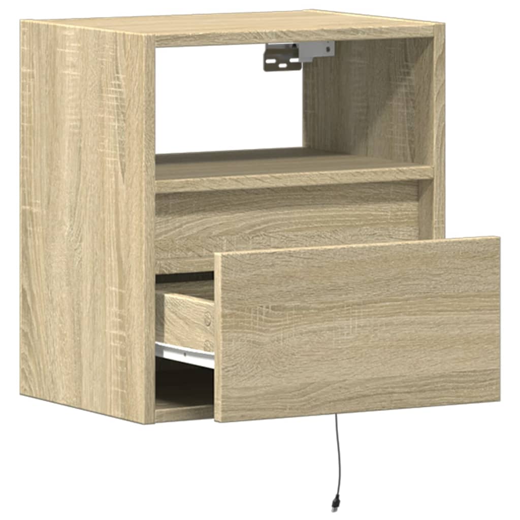 vidaXL TV-Wandschrank mit LED-Beleuchtung Sonoma 41x31x45 cm