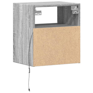 vidaXL TV-Wandschrank mit LED-Beleuchtung Grau Sonoma 41x31x45 cm