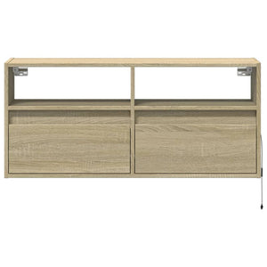 vidaXL TV-Wandschrank mit LED-Beleuchtung Sonoma-Eiche 100x31x45 cm