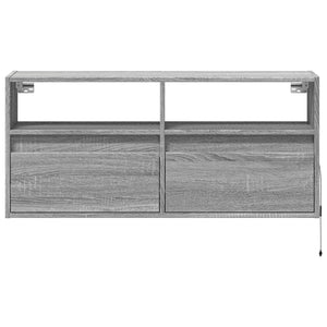 vidaXL TV-Wandschrank mit LED-Beleuchtung Grau Sonoma 100x31x45 cm